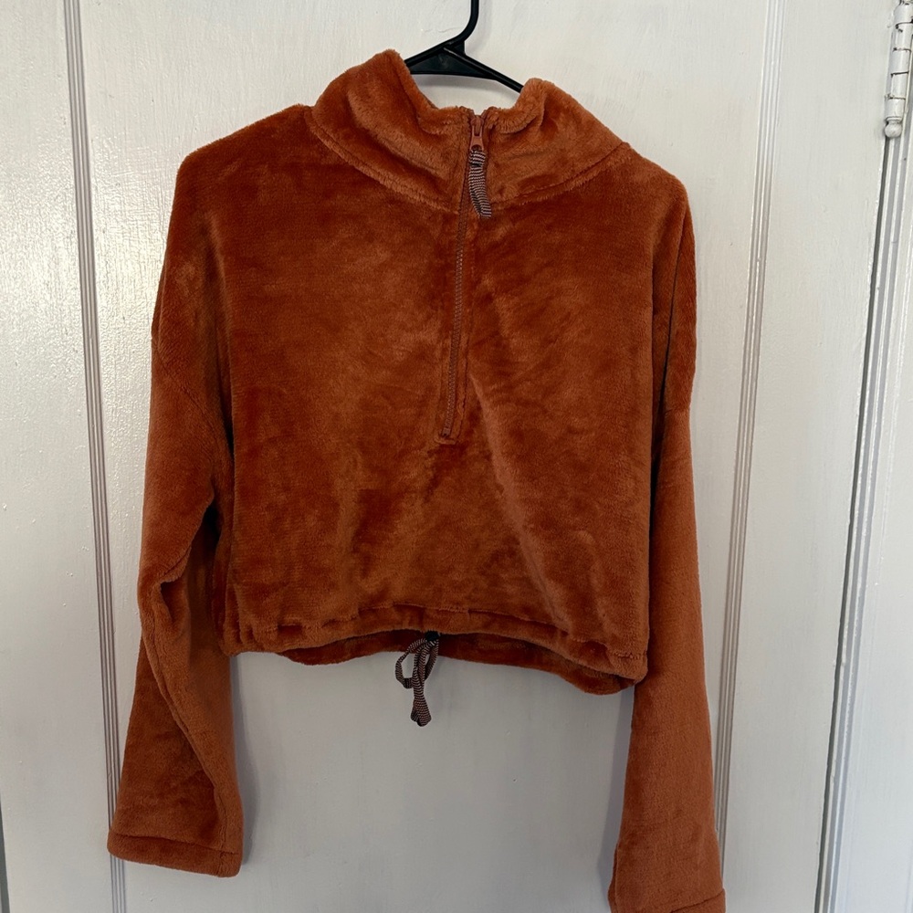 Urban Outfitters Orange Fleece Top